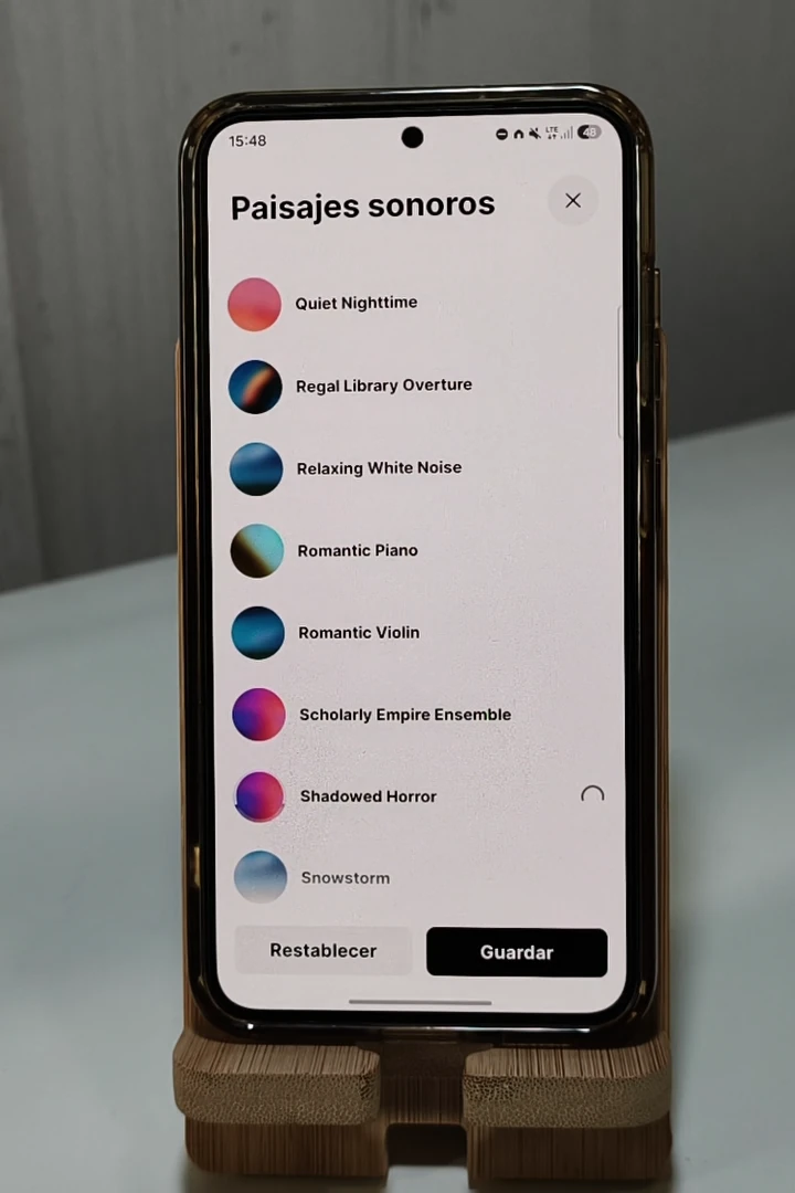 Selección manual de paisajes sonoros para acompañar la lectura en ElevenReader