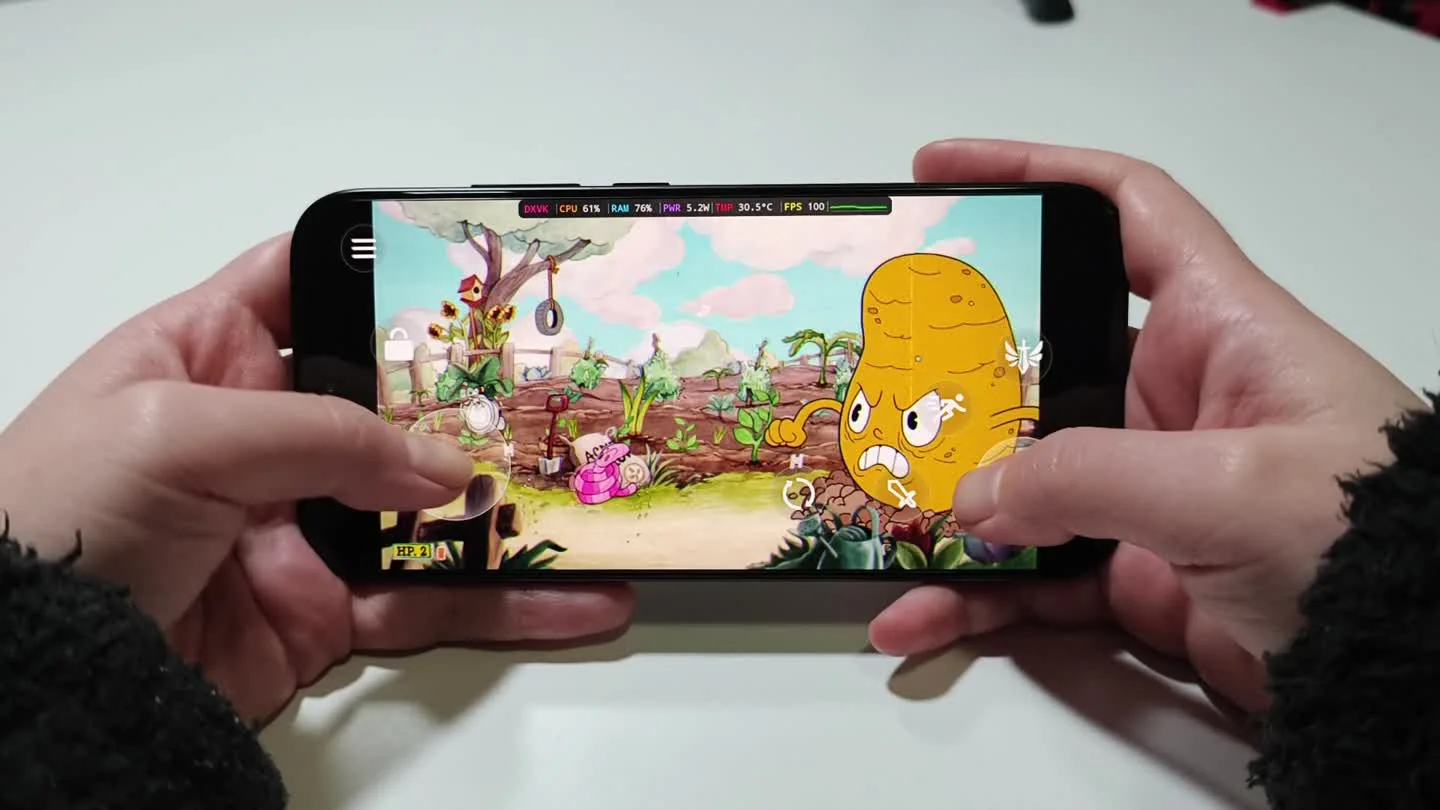 Cuphead en la prueba de emulación del POCO X8 Pro