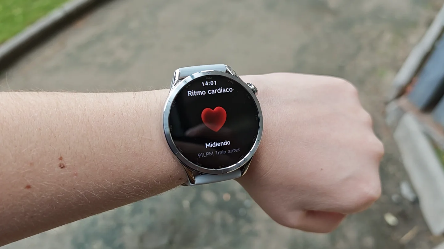 Medición del ritmo cardíaco en el Xiaomi Watch S5